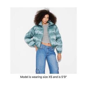 Women's Puffer Jacket - Wild Fable Turquoise Blue L NWT